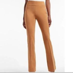 Express High Waisted Luxe Comfort Knit Columnist Pull-On Flare Pant - Lion